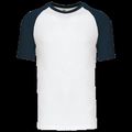 Camiseta bicolor manga corta hombre White / Navy Xl
