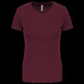 Camiseta de deporte mujer poliéster Wine Xs