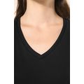 Camiseta algodón cuello pico mujer