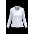 Camiseta manga larga mujer algodón entallada White L