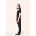 Camiseta algodón cuello pico mujer
