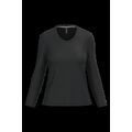 Camiseta manga larga mujer algodón entallada Black M