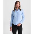 Camisa Oxford Mujer Entallada Manga Larga