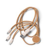 Cable cargador 5 en 1 de 125cm Crudo Talla Única Adulto