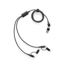 Cable USB 6 en 1 carga ultrarrápida Negro