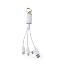 Cables Carga USB/Tipo C Eco-Friendly Blanco