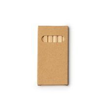 Caja de 6 lápices de madera Crudo Talla Única Infantil