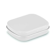 Caja metálica con caramelos de menta 28gr Blanco