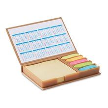 Cajita de notas con calendario publicitario 2026  Beig