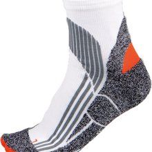 Calcetines técnicos running transpirables White / Grey / Orange 37 Eu