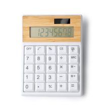 Calculadora de 8 dígitos en ABS reciclado y bambú Blanco