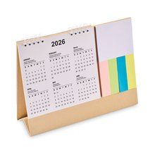 Calendario con bloc de notas Beig