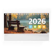 Calendario de sobremesa con anillas Blanco Talla Única Adulto
