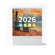 Calendario de sobremesa vertical Blanco Talla Única Adulto