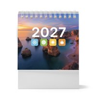 Calendario de sobremesa vertical Blanco