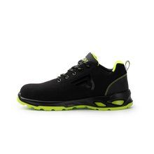 Calzado laboral puntera fibra de vidrio Negro/ Amarillo Fluor 36