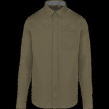 Camisa de algodón con bolsillo y cuello con botones Light Khaki Xs