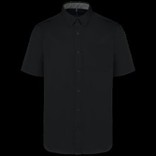 Camisa de algodón manga corta hombre Black Xs
