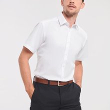 Camisa Corte ajustado manga corta hombre White S