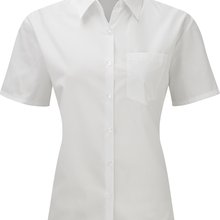 Camisa de polialgodón mujer White Xs