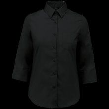 Camisa popelina media manga mujer Black Xs