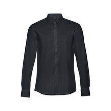 Camisa Popelina Unisex Botones a Juego Negro L