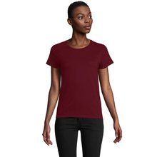Camiseta Ajustada Algodón Mujer Burgundy Xxl