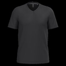 Camiseta de algodón con cuello de pico Black S