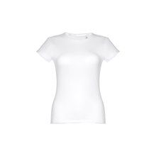 Camiseta Algodón Entallada de Mujer Blanco L