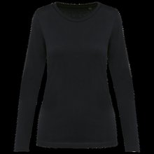 Camiseta algodón de manga larga mujer Black S