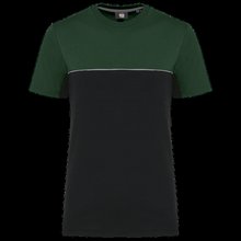 Camiseta bicolor eco Black / Forest Green Xs