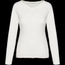 Camiseta de chica Mangas raglán Cuello redondo Washed Ivory Xs