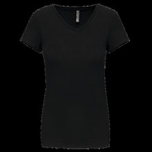Camiseta cuello de pico mujer Black S