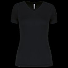 Camiseta de deporte mujer cuello de pico Black Xs