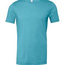 Camiseta hombre algodón poliéster Heather Aqua S