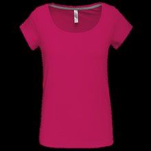 Camiseta manga corta algodón mujer Fuchsia S