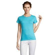 Camiseta Mujer 150g Algodón Azul Atolón M