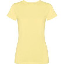Camiseta mujer algodón efecto desgastado AMARILLO SWEET LAVADO S