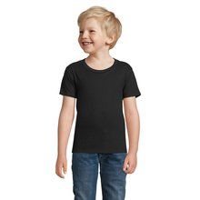 Camiseta Niños 175g Algodón Ajustada Negro Profundo 10 Años