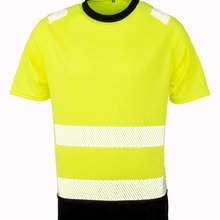 Camiseta de seguridad reciclada Yellow / Black S/M