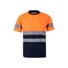 Camiseta técnica con bandas reflectantes Azul Marino 4Xl