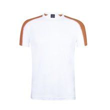 Camiseta técnica blanca con franja de color Nara S