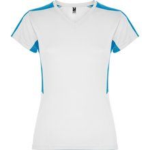Camiseta técnica mujer manga corta BLANCO/TURQUESA S