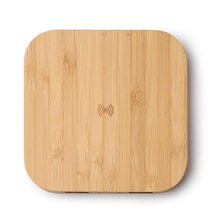 Cargador inalámbrico de bambú con 5W Crudo