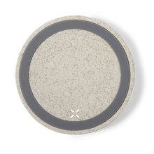 Cargador inalámbrico circular ecológico con carcasa de caña de trigo Natu
