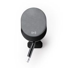 Cargador inalámbrico de coche con cable retráctil Tipo C Negro