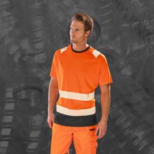 Camiseta de seguridad reciclada Orange / Black S/M