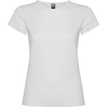 Camiseta de manga corta con cuello fino Blanco S