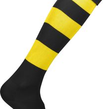 Calcetines altos a rayas unisex Black / Sporty Yellow 27/30 Eu