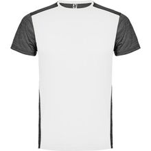Camiseta técnica con cuello redondo y manga corta Blanco/Negro Vigore S